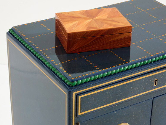 Image 1 of Paul Follot Piccolo mobiletto in faggio dipinto 1920