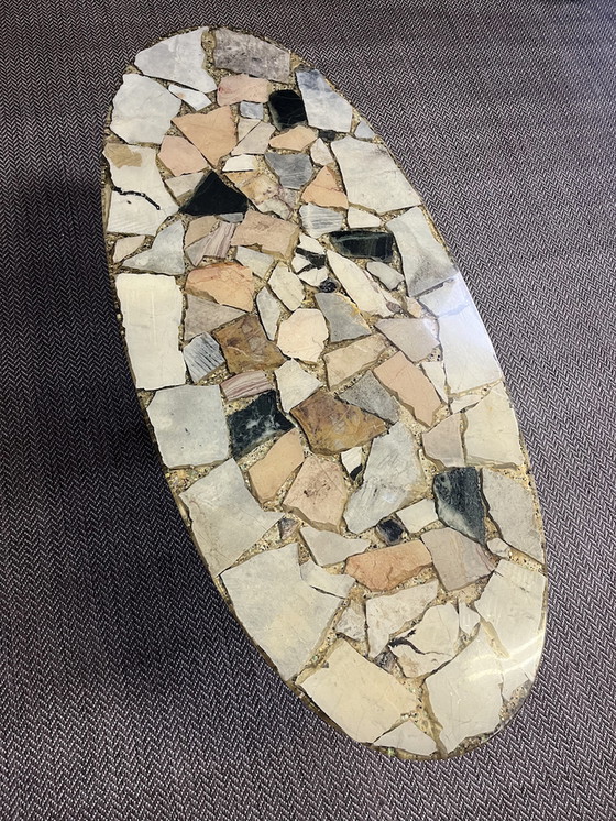 Image 1 of Vintage coffee table with natural stone