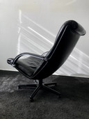 Geoffrey Harcourt for Artifort Model F141 swivel armchair with footstool