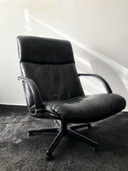 Geoffrey Harcourt for Artifort Model F141 swivel armchair with footstool