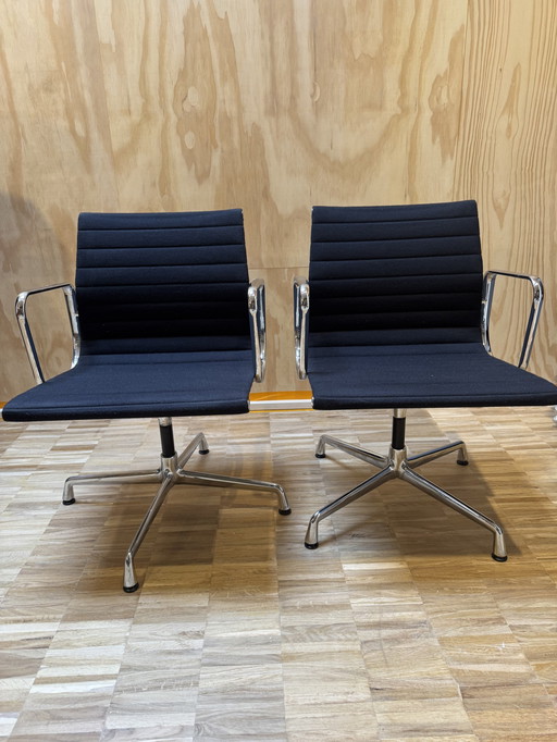 2X Vitra Eames Ea108 Hopsak Black Swivel