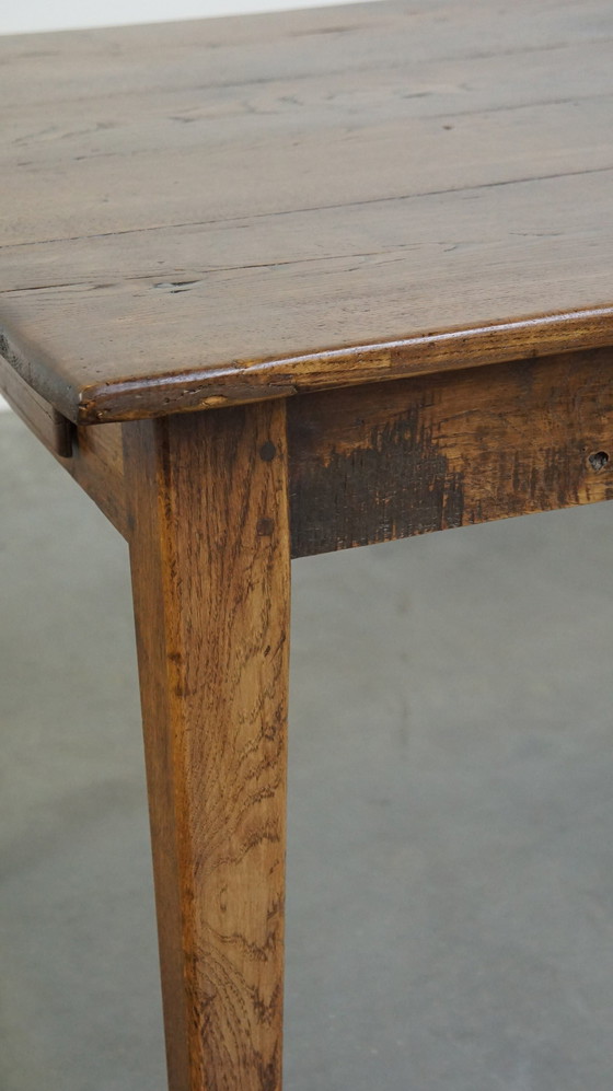 Image 1 of Oak Dining Table With 2 Drawers