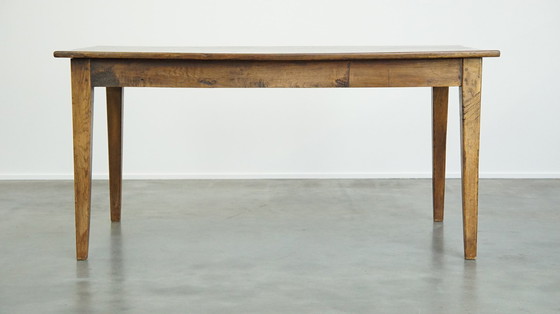 Image 1 of Oak Dining Table With 2 Drawers