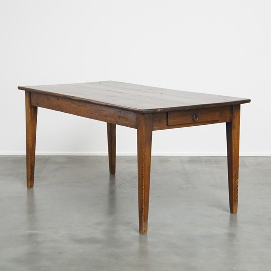 Image 1 of Oak Dining Table With 2 Drawers