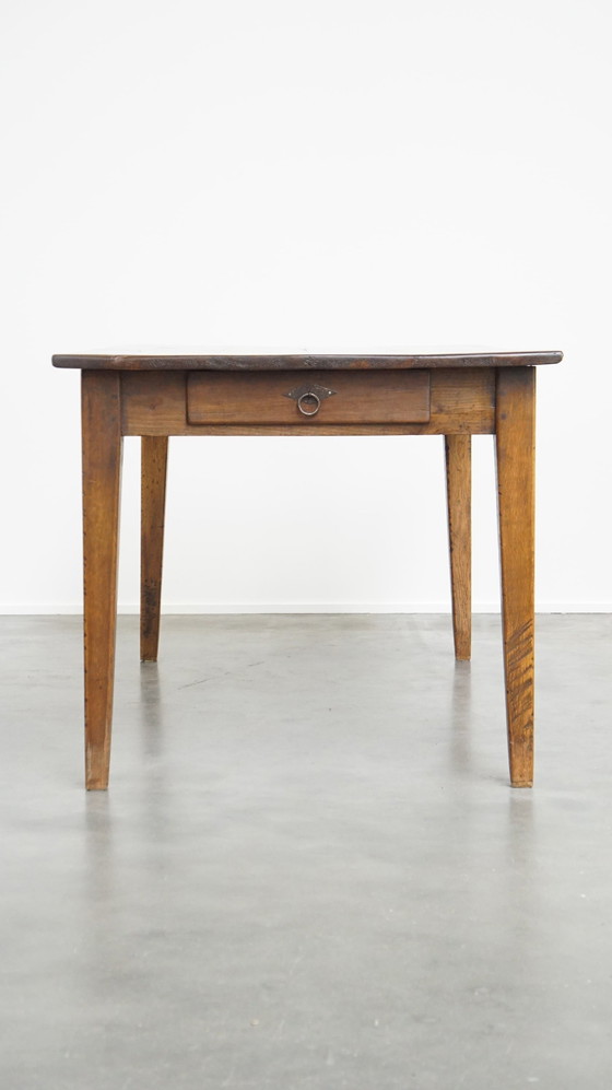 Image 1 of Oak Dining Table With 2 Drawers