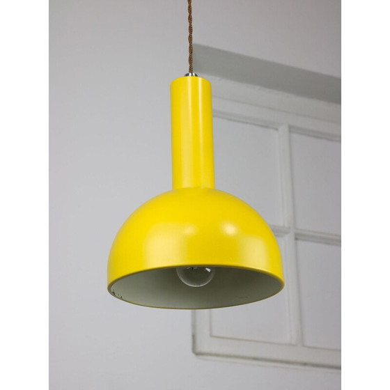 Image 1 of Lampada a sospensione vintage in metallo giallo