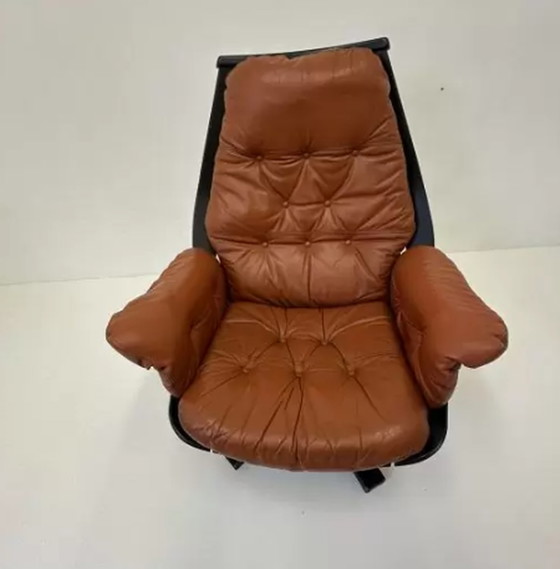 Image 1 of Hans Brattrud pour Hove Möbler fauteuil pivotant , 1970's