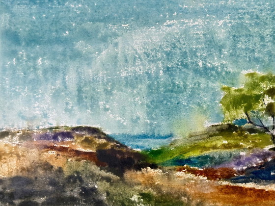 Image 1 of Watercolor Landscape. 1971.- Eugene Eechaut (1928-2019)