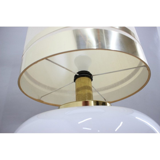 Image 1 of Lampada da tavolo vintage in vetro e ottone, Italia anni '70