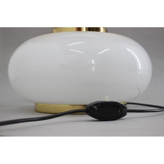 Image 1 of Lampada da tavolo vintage in vetro e ottone, Italia anni '70