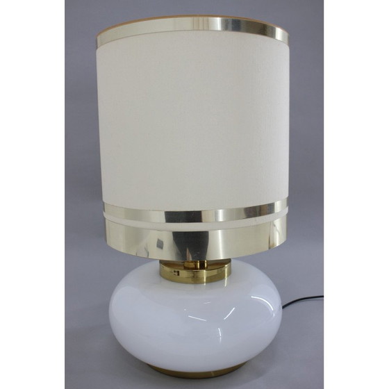 Image 1 of Lampada da tavolo vintage in vetro e ottone, Italia anni '70