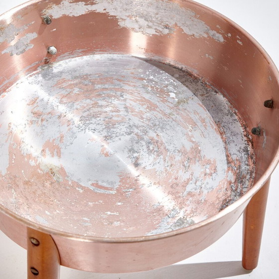 Image 1 of Vintage beech and aluminum plant holder, Denmark