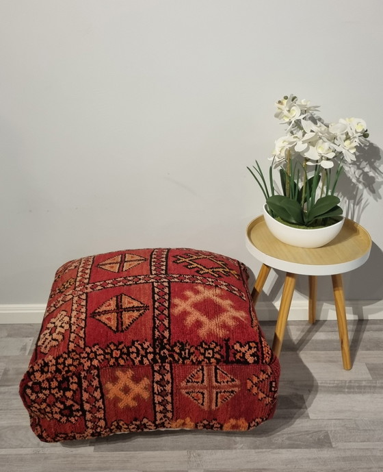 Image 1 of Kelim Berber Pouf, Moroccan Pouf Handmade In Morocco