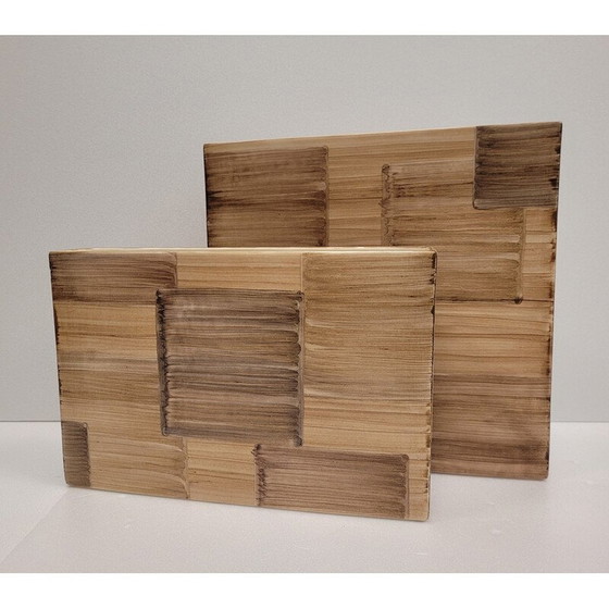 Image 1 of Pair of vintage Quadra vases for Roche Bobois