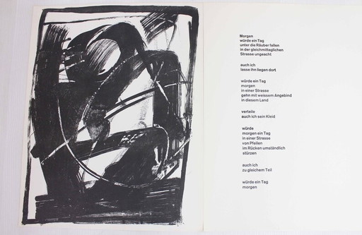 Lithograph by Swiss artist Bernd Völkle 1963