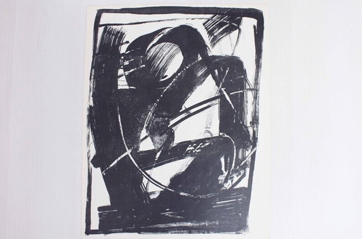 Lithograph by Swiss artist Bernd Völkle 1963