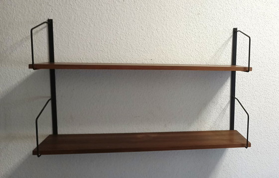 Image 1 of Sixties Wall Rack With Two Shelves
