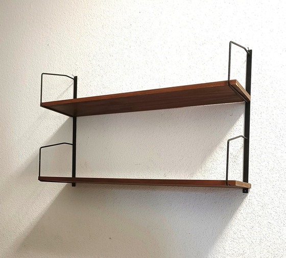 Image 1 of Sixties Wall Rack With Two Shelves