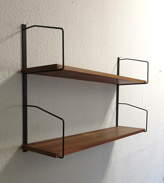 Image 1 of Sixties Wall Rack With Two Shelves