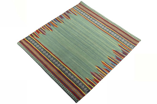 Handwoven Wool Kilim Fars - 93 X 86 Cm