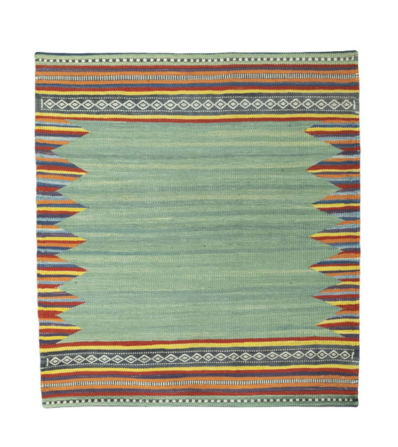 Image 1 of Handwoven Wool Kilim Fars - 93 X 86 Cm