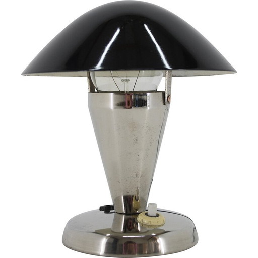 Vintage Bauhaus mushroom-shaped table lamp, Czechoslovakia 1930