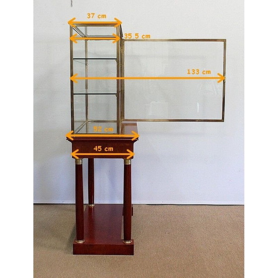 Image 1 of Vintage display cabinet on console
