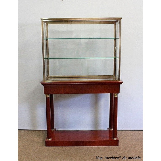 Image 1 of Vintage display cabinet on console