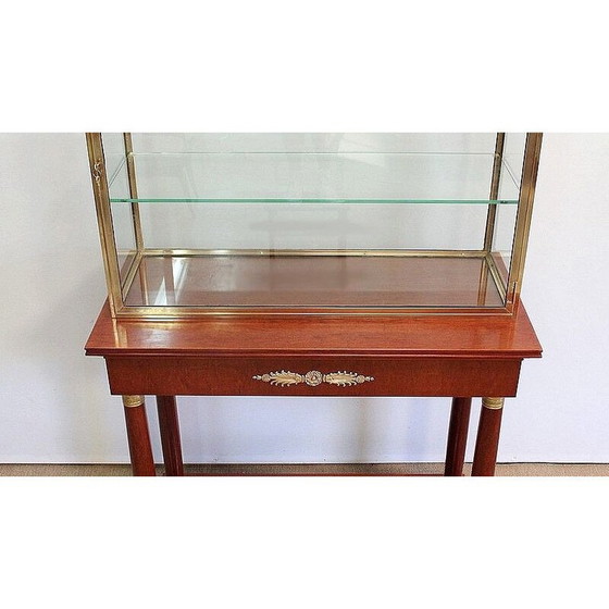 Image 1 of Vintage display cabinet on console