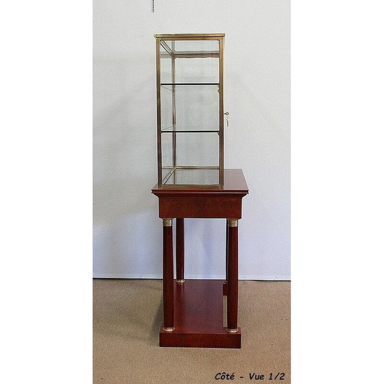 Image 1 of Vintage display cabinet on console