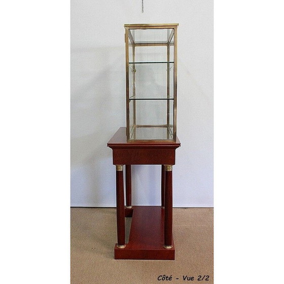 Image 1 of Vintage display cabinet on console