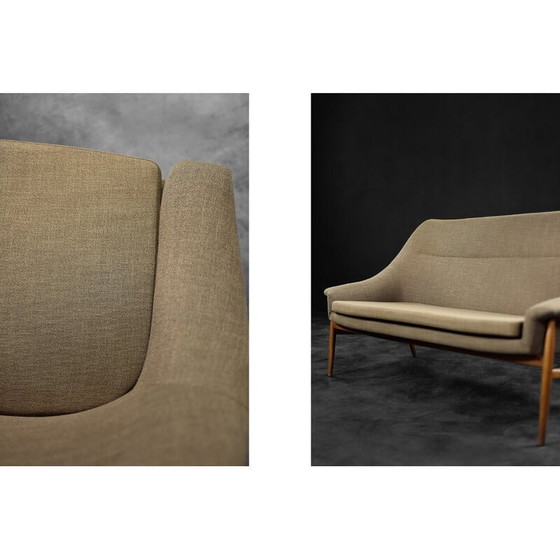 Image 1 of Divano Grace a due posti vintage in tessuto marrone scandinavo di Ikea, 1961