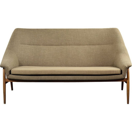 Divano Grace a due posti vintage in tessuto marrone scandinavo di Ikea, 1961