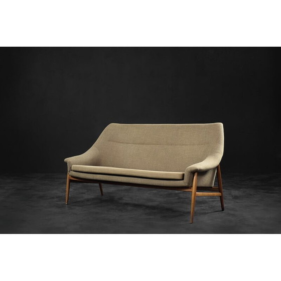 Image 1 of Divano Grace a due posti vintage in tessuto marrone scandinavo di Ikea, 1961