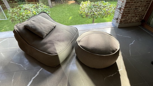 Paola Lenti Lounger Garden Set + Foot Rest