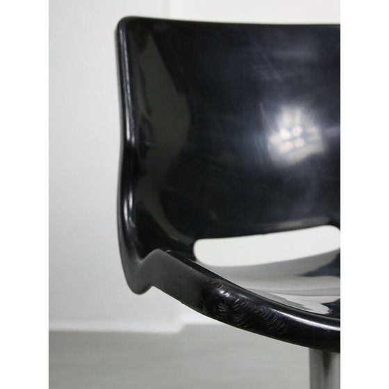Image 1 of Vintage black office swivel armchair by Svante Schöblom for Overman Ab, Sweden 1970s