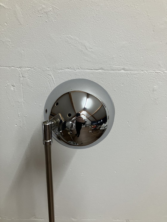 Image 1 of Space Age Eyeball Vintage Floor Lamp With 4 Lights Chrome
