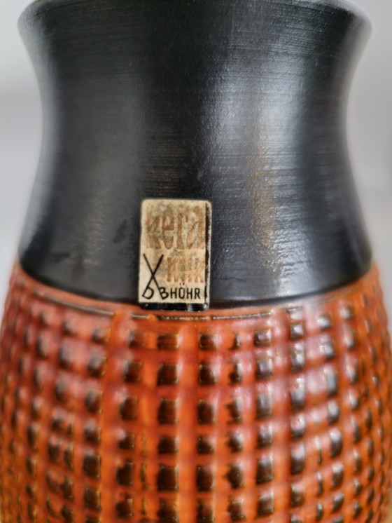 Image 1 of Bhör Keramik West Germany Orange Brown Vintage Vase Vase
