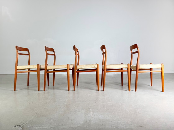 Image 1 of Conjunto de 5 sillas de mediados de siglo Gustav Bahus Alf Aarseth