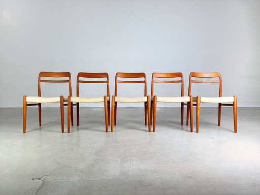 Set of 5 Mid - Century chairs Gustav Bahus Alf Aarseth