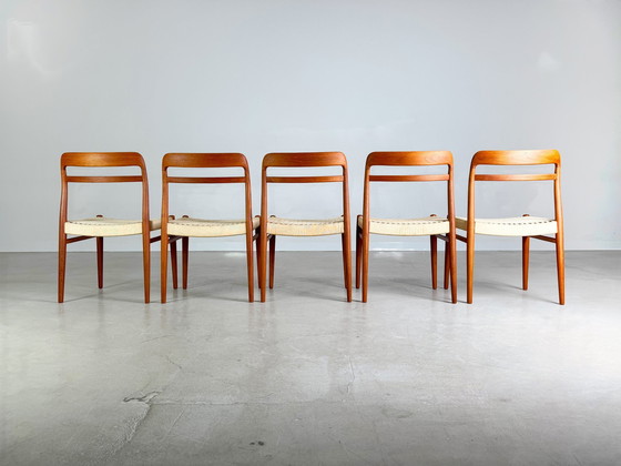 Image 1 of Conjunto de 5 sillas de mediados de siglo Gustav Bahus Alf Aarseth