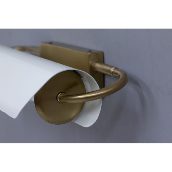 Image 1 of Vintage brass and metal wall lamp by Bertil Brisborg for Nordiska Kompaniet