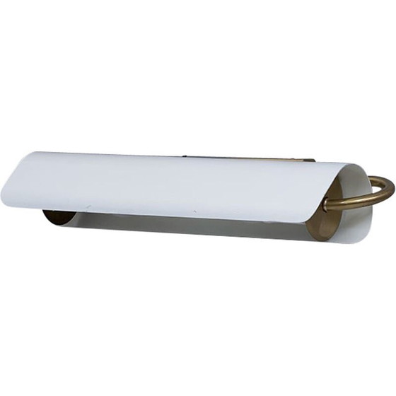 Image 1 of Vintage brass and metal wall lamp by Bertil Brisborg for Nordiska Kompaniet