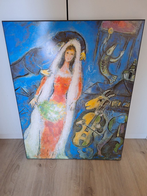 Marc Chagall print on wood