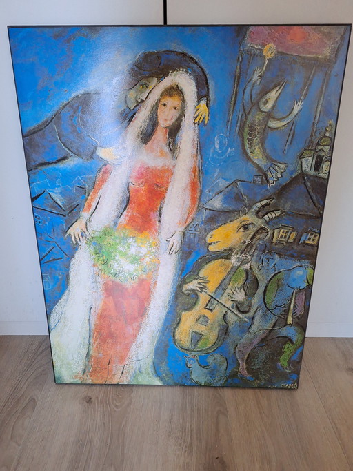 Marc Chagall print on wood