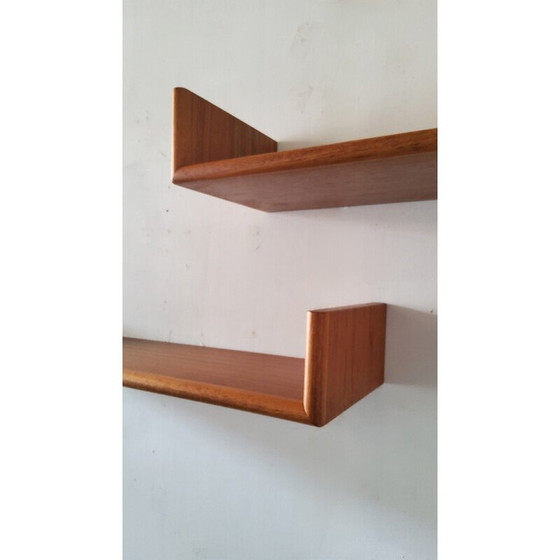 Image 1 of Pair of vintage floating wall shelves, 1960