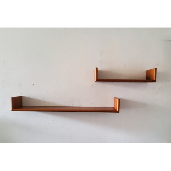 Image 1 of Pair of vintage floating wall shelves, 1960