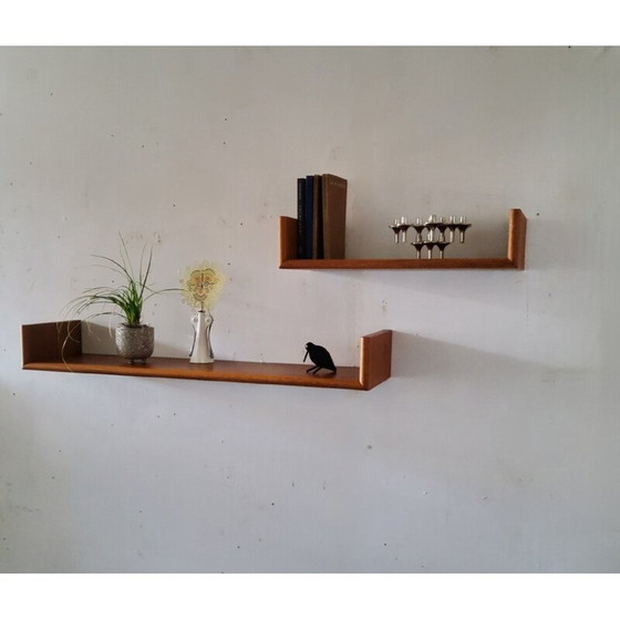 Image 1 of Pair of vintage floating wall shelves, 1960
