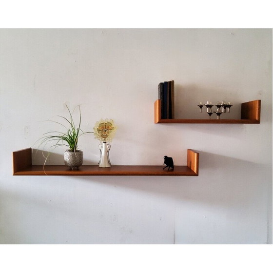 Image 1 of Pair of vintage floating wall shelves, 1960