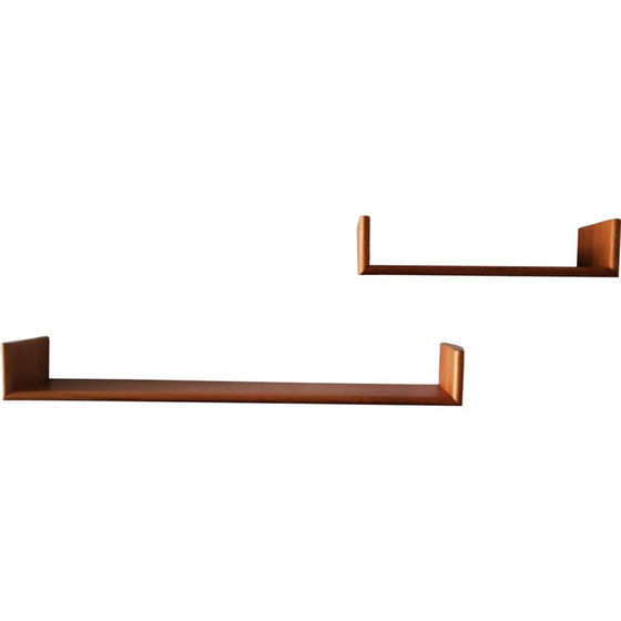 Image 1 of Pair of vintage floating wall shelves, 1960